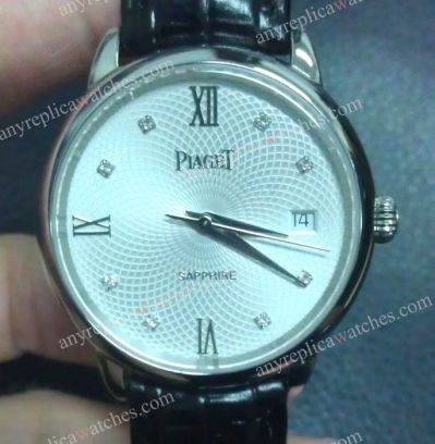 Swiss Grade replica Piaget SS Silver Face Men's Watch